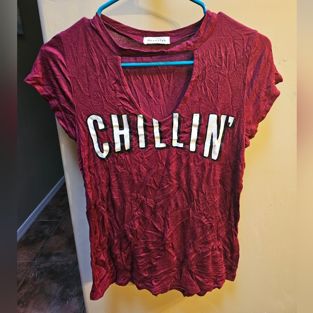 Chillin' Burgundy Women's Top